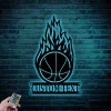 Personalized Basketball Metal Sign With Led Lights, Basketball Player Name Sign Custom Basketball Metal Wall Art Basketball Metal Sign