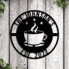 Personalized Coffee Bar Metal Sign With Led Lights, Coffee Bar Wall Hanging Home Decor Custom Coffee Sign Kitchen Wall Decor Kitchen Sign
