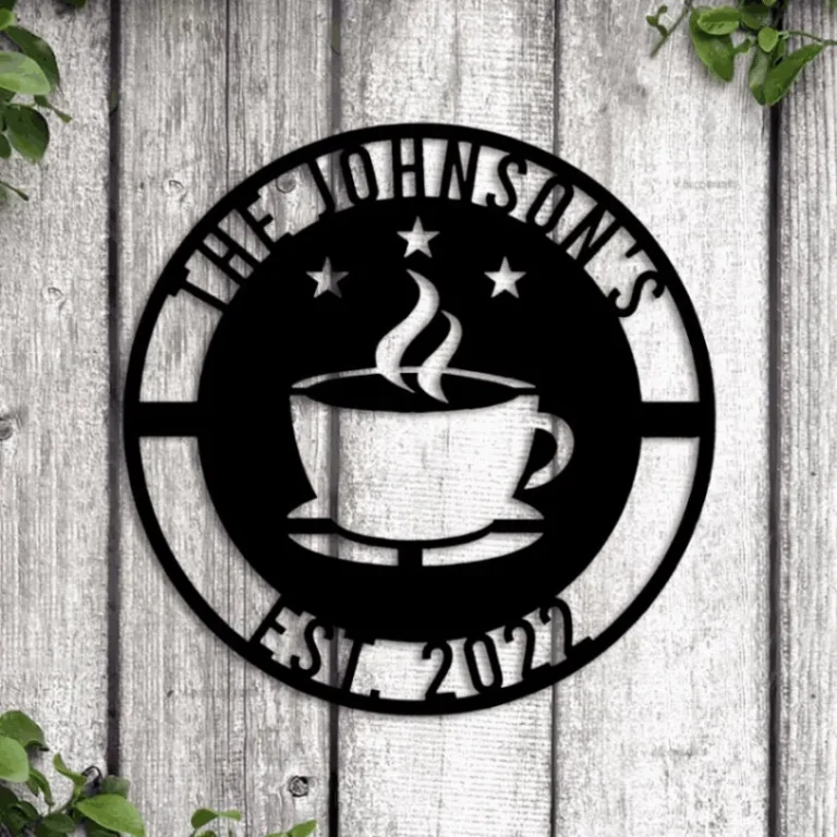 Personalized Coffee Bar Metal Sign With Led Lights, Coffee Bar Wall Hanging Home Decor Custom Coffee Sign Kitchen Wall Decor Kitchen Sign