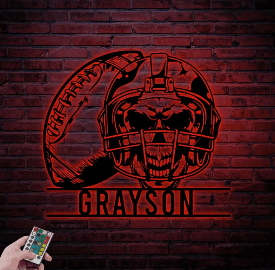 il_fullxfull.5320500363_p3tr-1.webp Custom Skull American Football Metal Sign Led Lights, Personalized Skull Football Player Name Sign Home Decor Nursery Decoration Birthday