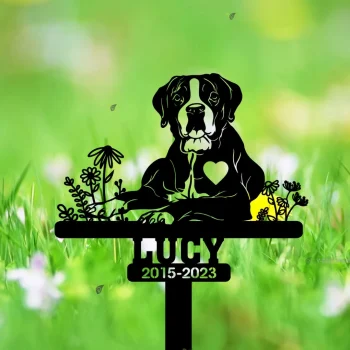 Personalized Dog Memorial Stake, Boxer Stake Memorial, Metal Stake, Boxer Dog, Remembrance Stake, Sympathy Sign, Pet Grave Marker, Pet Love