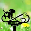 Custom Dachshund Memorial With Heart Stake, Gift For Dog Lovers, Sympathy Stake, Pet Memorial, Infinity Heart, Garden Decor, Pet Memorial