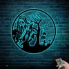 Ghostface Halloween Metal Wall Art With Led Lights Gost Face Sign Home Decor Horror Halloween Decoration Happy Halloween Outdoor Gift