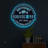 Custom Home Pub Gin Bourbon Bar Metal Wall Art Led Light Personalized Whiskey Cocktail Drinking Name Sign Home Decor Man Cave Decoration