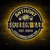 Custom Home Pub Gin Bourbon Bar Metal Wall Art Led Light Personalized Whiskey Cocktail Drinking Name Sign Home Decor Man Cave Decoration