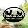 Personalized Chicken Coop Metal Sign, Chicken Coop Metal Wall Art, Hen House Metal Sign, Chicken Coop Name Sign, Custom Chicken Farmhouse Sign