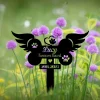 Personalized Dog Memorial Stake, Metal Dog Garden Stake, Customized Pet Name And Date Yard Stake, Pet Memorial Garden Sign, Pet Memorial Gift