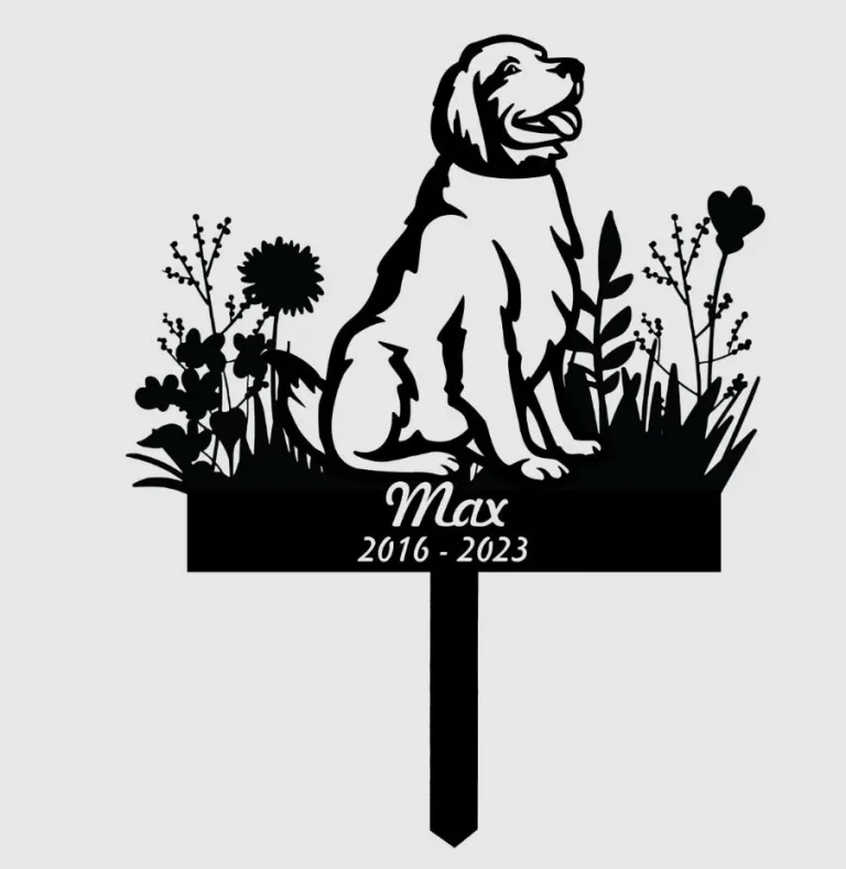 Custom Golden Retriever Memorial Stake Sign, Pet Grave Markers Sign, Dog Memorial Stake, Pet Loss Gift, Sympathy Sign, Remembrance Stake