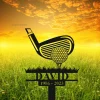 Personalized Golf Memorial Stake, Father's Day, Grave Marker, Golfer Loss, Dad Loss, Metal Stake With Solar Light, Golfing In Heaven, Golf