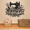 Personalized Sewing Machine Metal Sign, Custom Quilting, Seamstress, Tailor Room Metal Wall Art, Wall Decor, Wedding, Anniversary Gift For Her