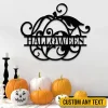 Custom Text Pumpkin Halloween Metal Sign, Halloween Gifts For Kids, Custom Halloween Pumpkins Name Sign, Halloween Themed Decor