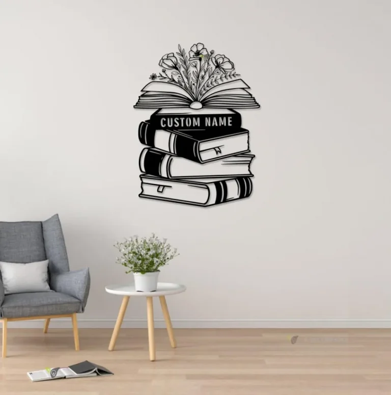 Personalized Reader Name Sign Custom Librarian Book Reading Metal Wall Art Home Decor Read More Books Nerd Decoration Book Lover Gift