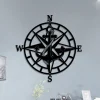 Metal Compass Rose Wall Decor, Metal Compass Sign, Nautical Metal Compass, Metal Wall Art, Office Decor, Outdoor Wall Decor, Porch Decor