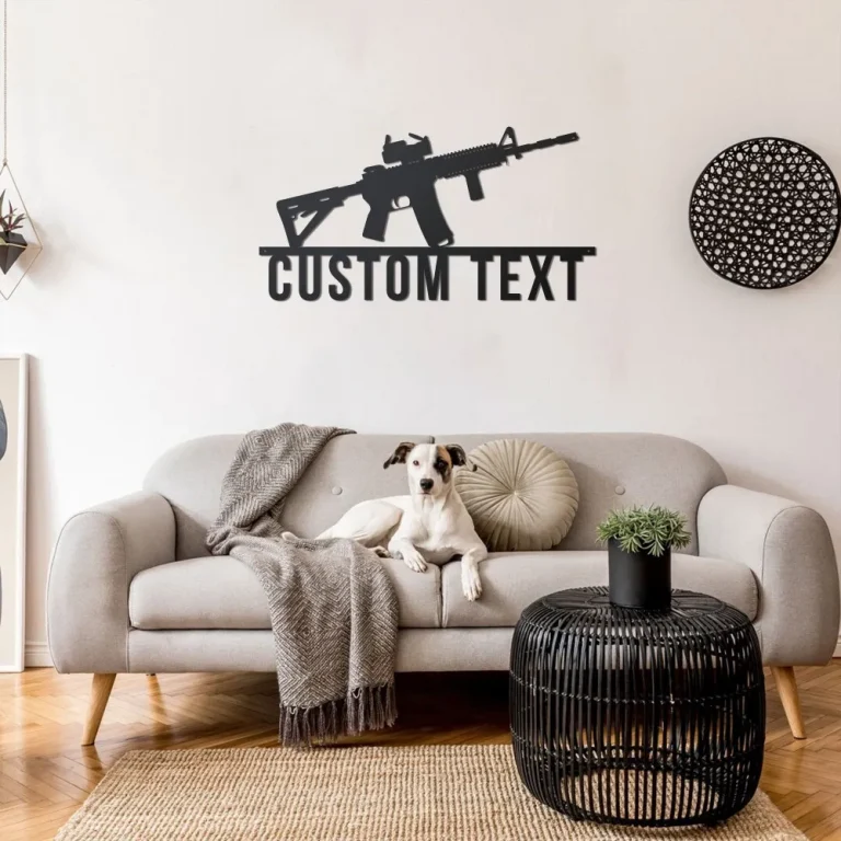 Custom Gun Metal Sign, Gun Metal Wall Art, Personalized Armory Sign, Gun Owner Gift Veteran Gift, Armory Decor, Housewarming Birthday Gift