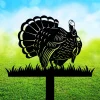 Turkey Hunting Steel Art, Turkey Yard Sign, Wild Turkey Rusty Metal Garden Decoration, Metal Garden Art Stake, Farm Metal Sign, Turkey Stake