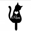 Custom Memorial Cat Metal Garden Sign, Cat Silhouette Stake, Personalized Cat Sympathy Plaque Stake, Metal Cat Grave Markers Sign, Pet Gifts