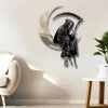 Grim Reaper Metal Wall Art, Grim Reaper On The Moon Hanging Metal Sign, Halloween Home Decor, Gothic Bathroom Decor, Halloween Wall Decor