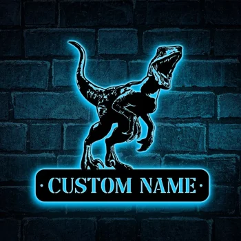 Custom Dinosaur Name Sign Led Light, Dinosaur Decor, Personalized Kids Name Neon, Dino Skeleton, Dino Name Sign T-rex Dinosaur Birthday Gift