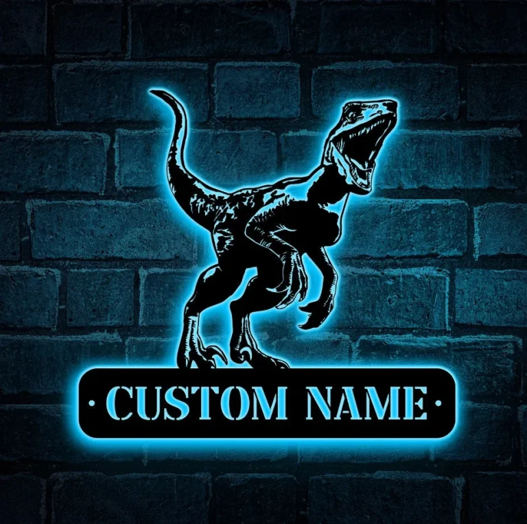 Custom Dinosaur Name Sign Led Light, Dinosaur Decor, Personalized Kids Name Neon, Dino Skeleton, Dino Name Sign T-rex Dinosaur Birthday Gift