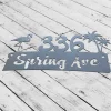 Personalized Flamingo Address Metal Sign, Custom Beach Flamingo Metal Sign, Address Sign, House Numeber, Beach House Sign, Address Number Sign