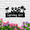 Personalized Flamingo Address Metal Sign, Custom Beach Flamingo Metal Sign, Address Sign, House Numeber, Beach House Sign, Address Number Sign