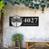 Personalized Dragonfly Metal Address Sign, Dragonfly House Number Hanging Address Plaque, Address Number Sign, Front Door Decor, Outdoor Sign