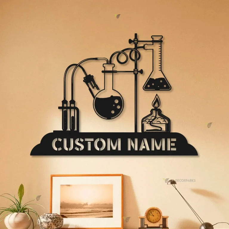 Custom Chemistry Teacher Metal Sign, Chemist Name Sign, Science Home Decor, Chemistry Lover Laboratory Science Teacher Sign, Chemistry Gift