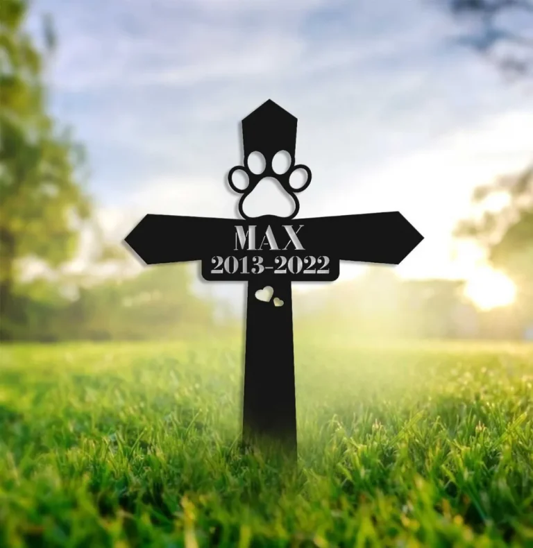 Custom Pet Memorial Stake, Memorial Cross For Pet Grave, Pet Cross Stake, Pet Memorial Cross, Dog Grave Marker, Dog Cat Loss Gift, Pet Loss