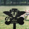 Personalized Dachshund Memorial Stake Sign, Dachshund Sign With Stake, Pet Loss Gift, Pet Grave Markers Sign, Sympathy Sign, Remembrance Stake