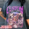 Vintage Custom Pet Rap T-shirt, Personalized 90s Bootleg Rap Shirt, Custom Your Design Shirt, Pet Remembrance Shirt, Pet Memorial Gift