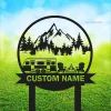 Custom Camping Metal Sign, Yard Sign, Camper Decor, Camping Stake, Garden Decoration, Campers Yard Sign, Camping Flag Decor, Happy Campers