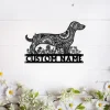 Dachshund Mandala Garden Metal Sign, Dachshund Hanging, Dachshund Zentangle Metal Wall Art, Dachshund Lover Gift Dog Garden Sign Indoor Decor