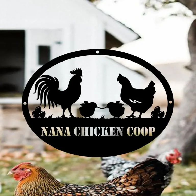 Personalized Chicken Coop Metal Sign, Chicken Coop Metal Wall Art, Hen House Metal Sign, Chicken Coop Name Sign, Custom Chicken Farmhouse Sign