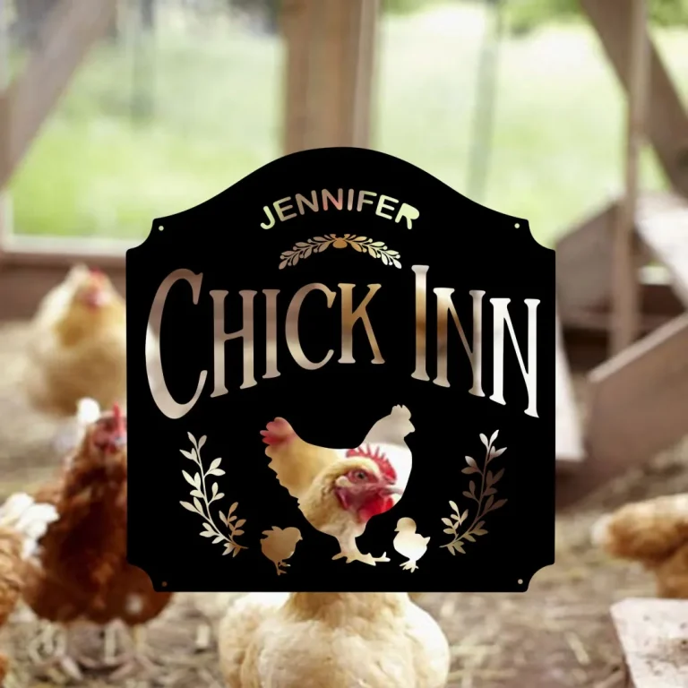 Customized Chicken Farm Metal Sign, Hen House Coop Sign, Chicken Coop, Our Little Coop Sign Metal Sign, Family Name Metal Sign For Farm House