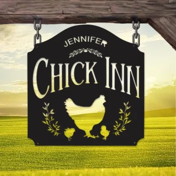 Customized Chicken Farm Metal Sign, Hen House Coop Sign, Chicken Coop, Our Little Coop Sign Metal Sign, Family Name Metal Sign For Farm House