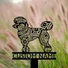 Poodle Mandala Garden Stake Metal Sign, Poodle Zentangle Metal Yard Art, Poodle Lover Gift, Dog Garden Sign, Outdoor Decor, Poodle Stake