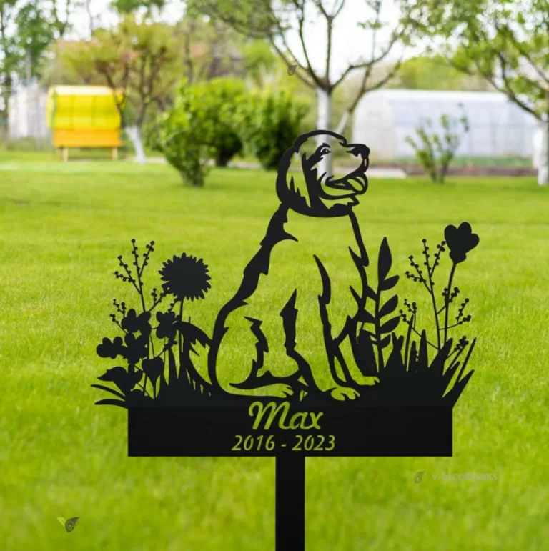 Custom Golden Retriever Memorial Stake Sign, Pet Grave Markers Sign, Dog Memorial Stake, Pet Loss Gift, Sympathy Sign, Remembrance Stake