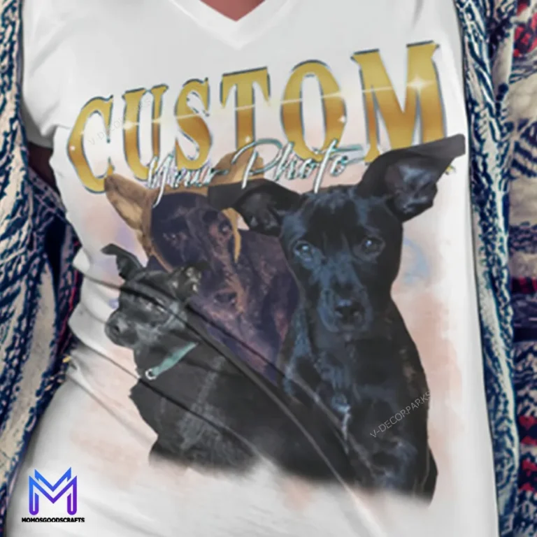 Personalized Name Pet Photo Bootleg Shirt, Pet Lovers Bootleg Rap Shirt, Dog Bootleg Retro 90s Shirt, Retro Collage Women Rap Bootleg Tee