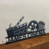 Custom Home Theater Metal Led Light Sign, Home Theater Metal Wall Art, Family Name Cinema Sign, Home Cinema Wall Decor, Housewarming Gift, Man Cave