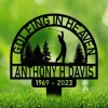 Personalized Golf Memorial Stake, Golfing In Heaven, Father's Day, Metal Stake With Solar Light, Grave Marker, Golfer Loss, Dad Loss, Gift