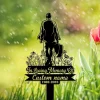 Custom Man Walking With Guitar Musician Guitarist Memorial Stake, Grave Marker, Remembrance Stake, Metal Stake, Sympathy Sign, Dad Loss