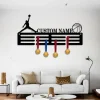 Personalized Basketball Award Medal Holder, 12 Rungs For Medals & Ribbons, Custom Basketball Player Name Medal Hanger, Basketball Medal Display