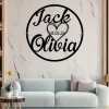 Personalized Wedding Gift For Couple, Wedding Date Sign, Engagement Announcement Sign, Anniversary Gift, Heart Sign With Names And Date