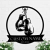 Personalized Boxing Gloves Metal Wall Art, Boxing Gloves Gift, Custom King Boxer Name Sign, Ideal For Home Decor & Gift, Boxing Lover Gifts