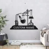 Custom Chemistry Teacher Metal Sign, Chemist Name Sign, Science Home Decor, Chemistry Lover Laboratory Science Teacher Sign, Chemistry Gift