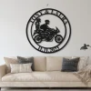 Personalized Biker Couple Metal Led Light Sign, Custom Motorcycle Rider Wall Art For Decor, Anniversary Gift, Wedding Gift Motorcylce, Biker Couple Gift