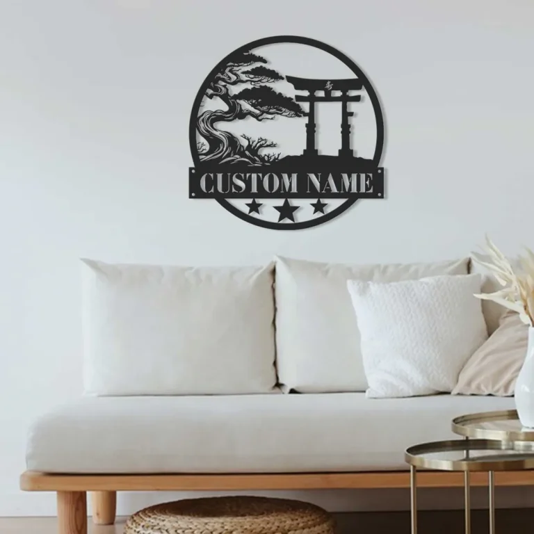 Bonsai Tree Metal Sign, Metal Bonsai Wall Decor, Custom Bonsai Tree Metal Wall Art, Personalized Bonsai Tree Name Signs, Zen Wall Art, Home Decor