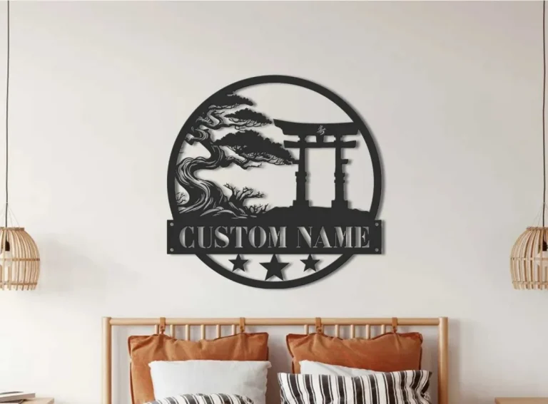 Bonsai Tree Metal Sign, Metal Bonsai Wall Decor, Custom Bonsai Tree Metal Wall Art, Personalized Bonsai Tree Name Signs, Zen Wall Art, Home Decor