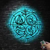 Four Elements Classical Metal Wall Art Earth Water Air Fire Led Light Sign Home Decor Yoga Lover Birthday Gift Yoga Name Sign Housewarming Gift