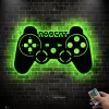 Personalized Video Game Room Metal Wall Art Led Lights, Custom Gamer Name Sign Home Decor Game Zone Kids Nursery Decoration Birthday Xmas